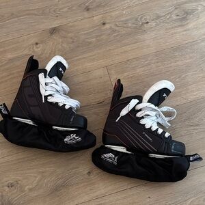 Youth TOUR Roller Derby Ice Skates with blade guards